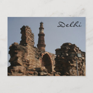Cartão Postal arco minar qutb