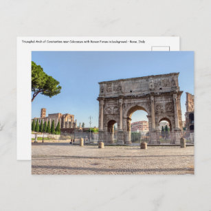 Cartão Postal Arco Triunfal de Constantina - Roma, Itália