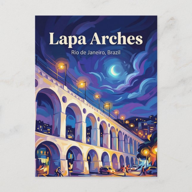 Cartão Postal Arcos da Lapa Brasil (Frente)