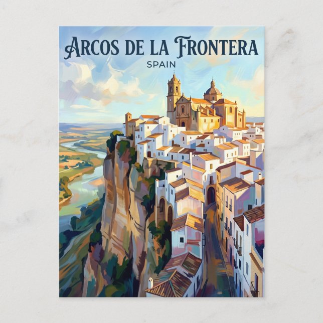 Cartão Postal Arcos de la Frontera Espanha (Frente)