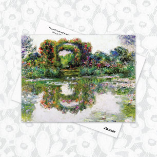 Cartão Postal Arcos Flores de rosa Claude Monet