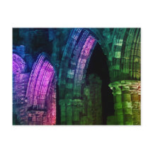 Arcos góticos arruinados em Whitby abbey