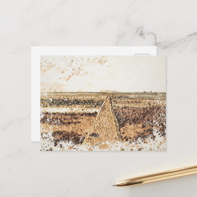 Cartão Postal Ardrossan Beach Sunset, Scotland (Frente/Verso In Situ)