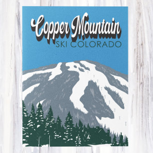 Cartão Postal Área de Esqui de Montanha Copper Colorado Vintage