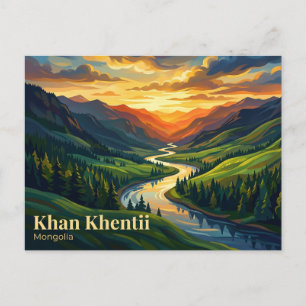 Cartão Postal Área de Proteção Rigorosa Khan Khentii Mongólia
