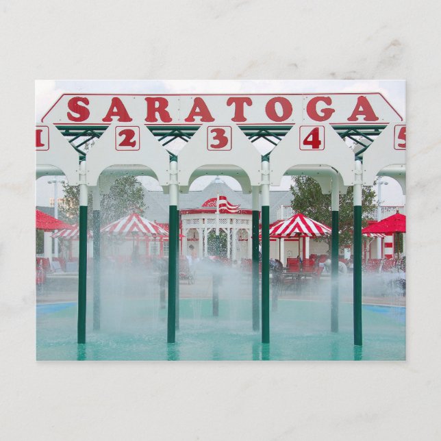 Cartão Postal Área de Recreação da Piscina de Saratoga Springs (Frente)