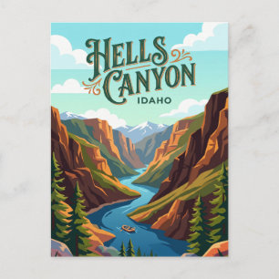 Cartão Postal Área de Recreação Nacional Hells Canyon EUA