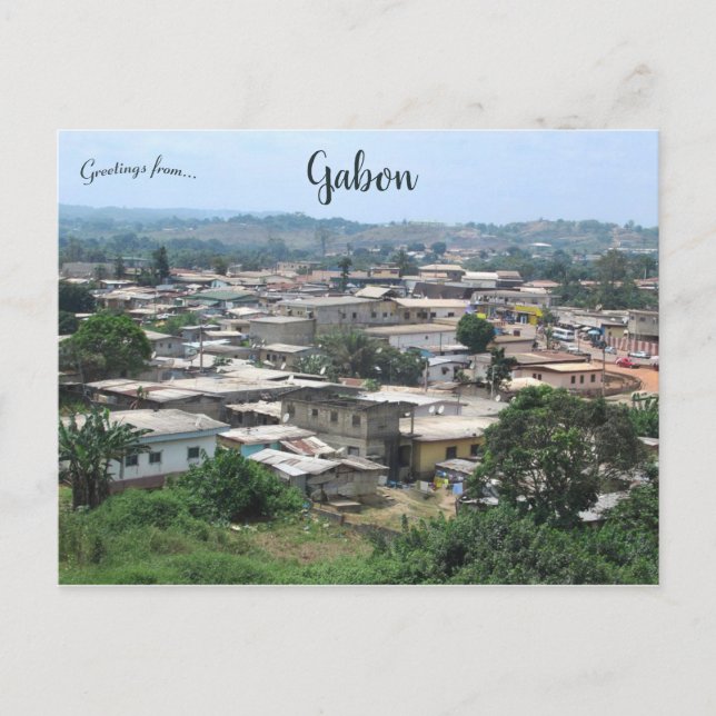 Cartão Postal Área do Mercado de Poto Poto Franceville Gabão (Frente)