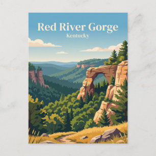 Cartão Postal Área Geológica Red River Gorge EUA