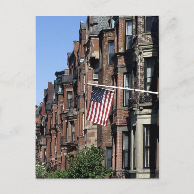 Cartão Postal Área histórica de back Bay, Boston, Massachusetts (Frente)