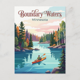 Cartão Postal Área Selvagem de Canoagem Boundary Waters EUA