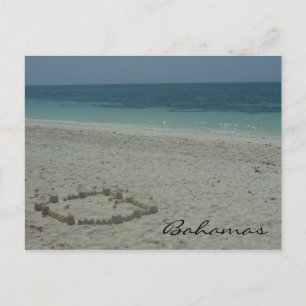 Cartão Postal areia das Bahamas