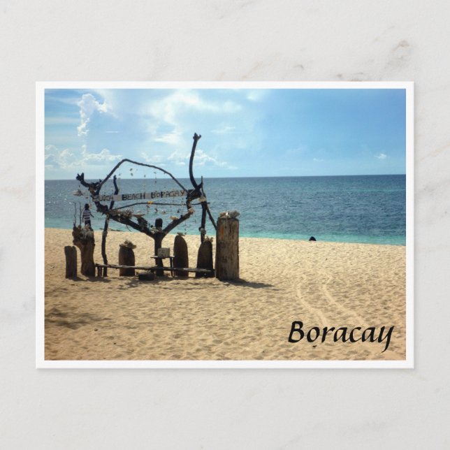 Cartão Postal areia de praia de puka (Frente)