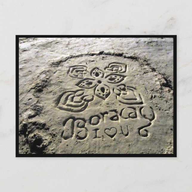 Cartão Postal areias de boracay (Frente)