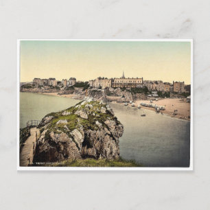 Cartão Postal Areias do Sul, Tenby, Raros Fotografias do País d