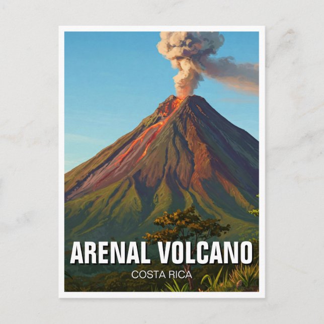 Cartão Postal Arenal Volcano Costra Rica Viagem (Frente)