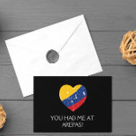 Cartão Postal Arepas Funny Quote Comida Colombiana<br><div class="desc">Citação engraçada dizendo "você me levou em arepas" com a bandeira colombiana.</div>