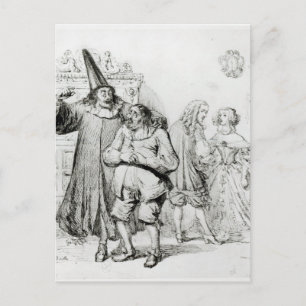 Cartão Postal Argan e Monsieur Purgon