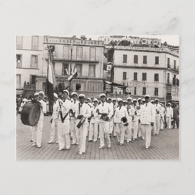 Cartão Postal Argélia antiga banda municipal de Philippeville, d (Frente)