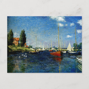 Cartão Postal Argenteuil, pintura de arte de Claude Monet