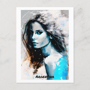 Cartão Postal Argentina Cartão-postal - Coleção Mundial de Mulhe