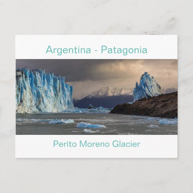 Cartão Postal Argentina - Cartaz do Glaciar Perito Moreno (Frente)