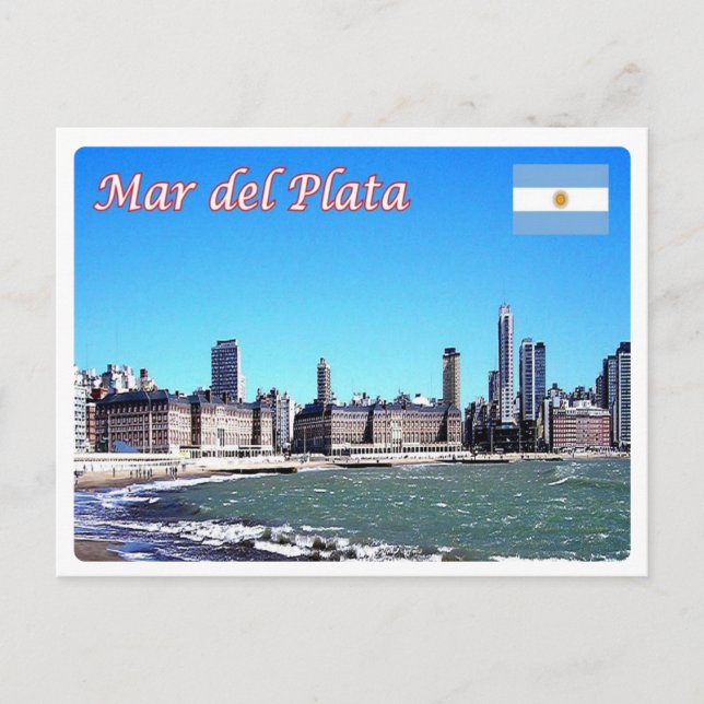 Cartão Postal Argentina - Mar del Plata - (Frente)