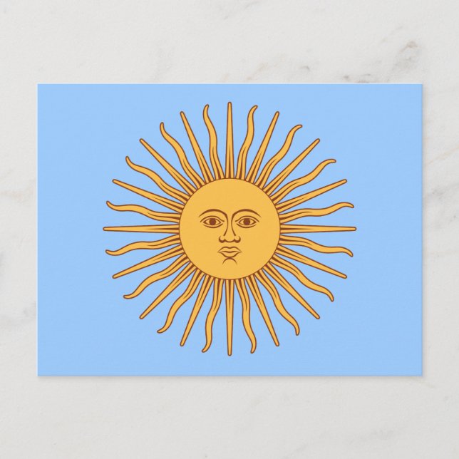 Cartão Postal Argentina Sol de Mayo (Frente)