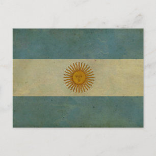 Cartão Postal Argentina Vintage envelhecida retrorreflectora