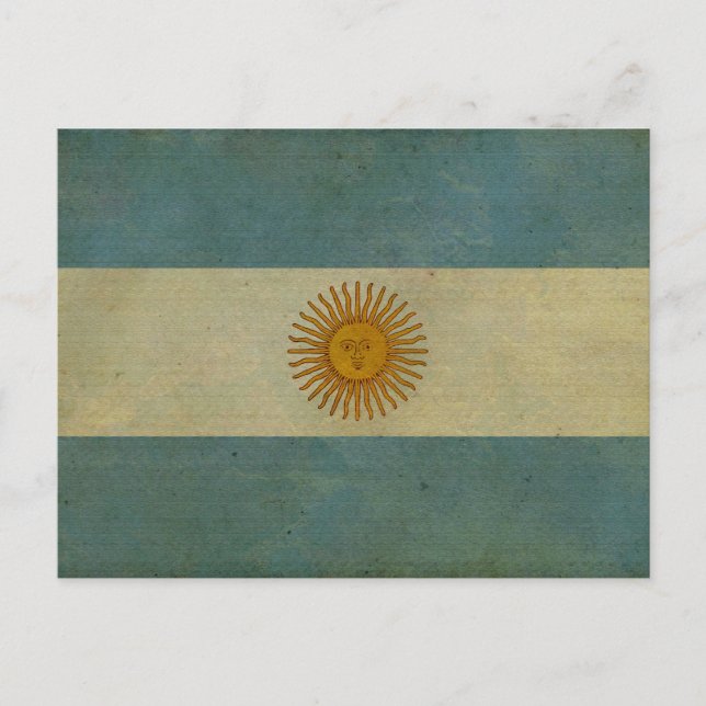 Cartão Postal Argentina Vintage envelhecida retrorreflectora (Frente)