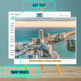 Cartão Postal Ariel View de South Beach Miami Florida