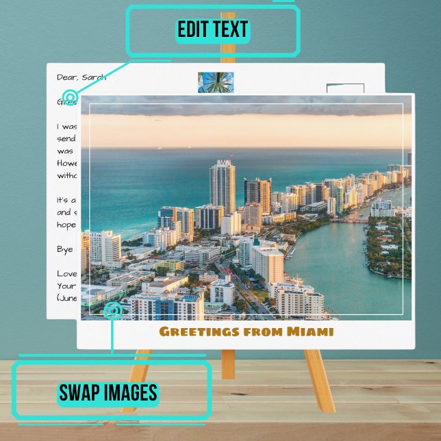 Cartão Postal Ariel View de South Beach Miami Florida (Please enjoy our postcard)