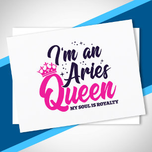 Cartão Postal Aries Astrology, Rainha Astrologia, Símbolo Zodiac
