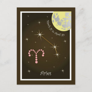 Cartão Postal Aries de 21 de março a 20 de abril Postkarte
