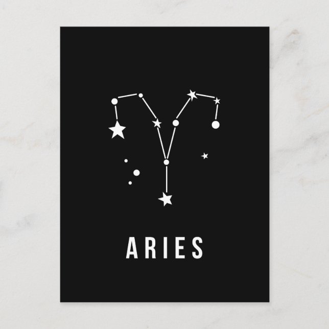 Cartão Postal Aries - Sinal Cotação Zodiac (Frente)