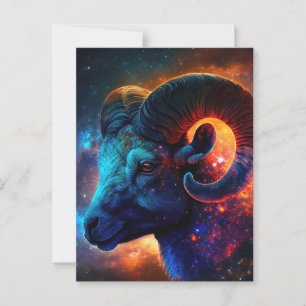 Cartão postal Aries Sinal de Estrela Zodiac