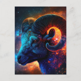 Cartão postal Aries Sinal de Estrela Zodiac