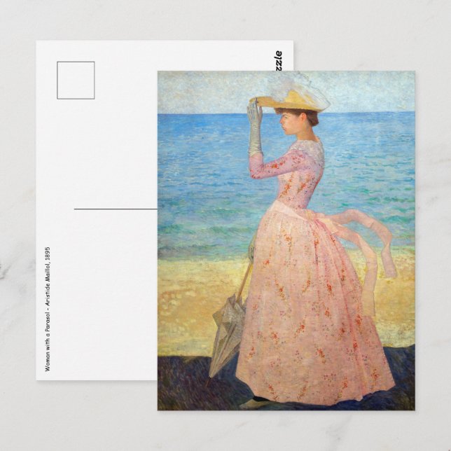 Cartão Postal Aristide Maillol - Mulher com Parasol (Frente/Verso)