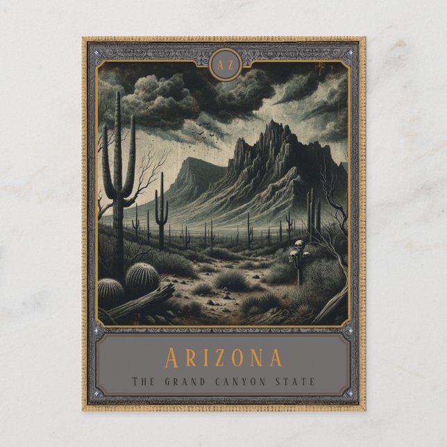 Cartão Postal Arizona | Cartão-postal de arte gótica (Frente)