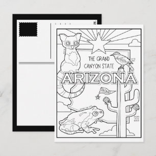 Cartão Postal arizona colagem colorida