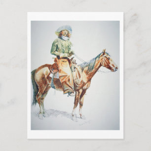 Cartão Postal Arizona Cowboy, 1901 (giz no papel)