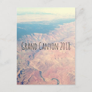 Cartão Postal arizona de fotografia do Grand Canyon aéreo retro