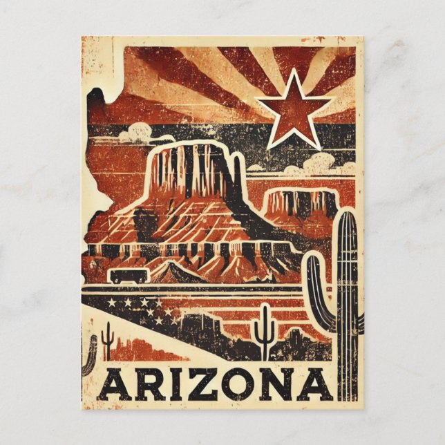 Cartão Postal Arizona de Grunge (Frente)