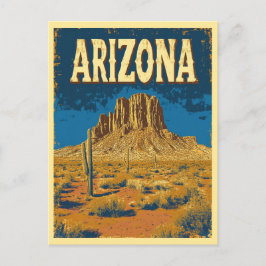 Cartão Postal Arizona do deserto da Montanha Vintage