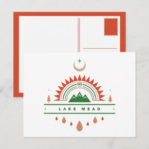 Cartão Postal arizona do lago lua arco-íris