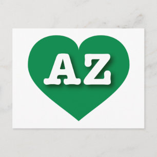 Cartão Postal Arizona Green Heart - Eu amo AZ