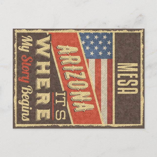 Cartão Postal Arizona Mesa (Frente)
