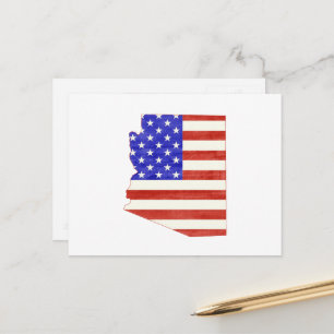 Cartão Postal Arizona modelada Patriótica Bandeira Americana Ar