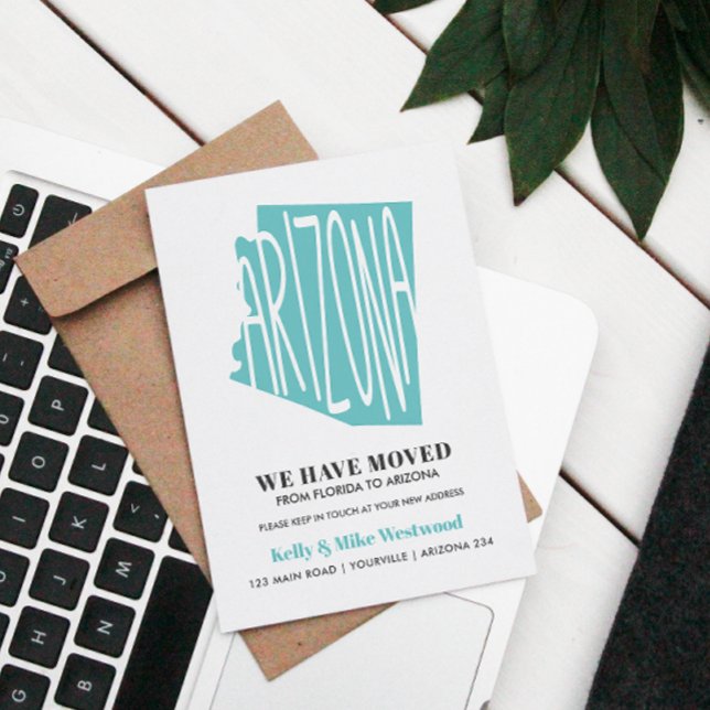 Cartão Postal ARIZONA Mudamos Novo endereço Nova Casa (Criador carregado)