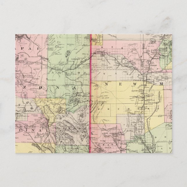 Cartão Postal Arizona, Novo México (Frente)